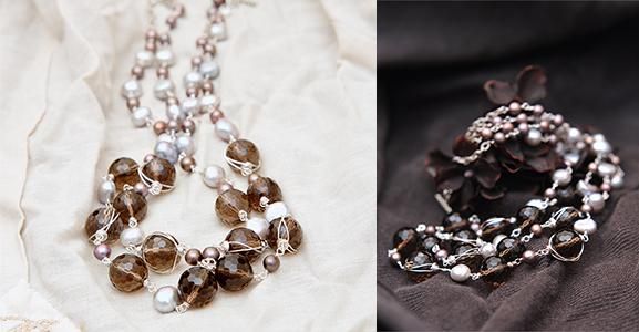 ビーズバランス♡フローラ ネックレス 天然石キット 完璧レシピのアクセサリーキット。インポートパーツ、天然石