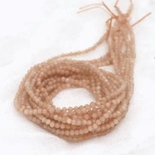 オレンジムーンストーン4mm【フラーレン・ペンダント】 ビーズアクセサリー、天然石ビーズネックレスのキットやパーツ