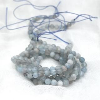 【新品未使用】beads balance アクアマリン　天然石パーツ アクアマリン - 完璧レシピのアクセサリーキット。インポートパーツ