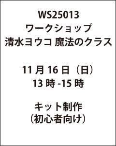ワークショップ清水ヨウコ 魔法のクラス 11月16日(日)13時-15時(初心者向け)