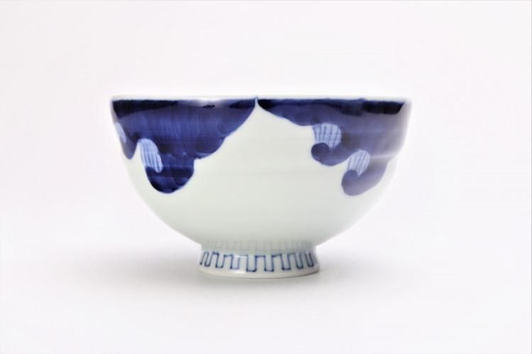 そうた窯 染付龍雲(手) 茶付(小)