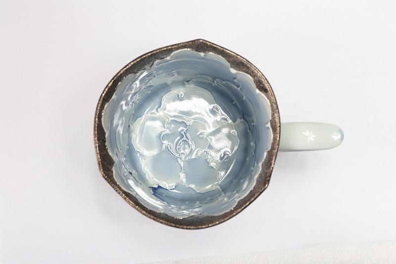 文山窯 プラチナ牡丹 輪花マグカップ 文山窯 プラチナ牡丹 輪花マグカップ