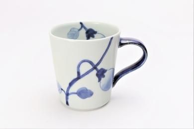 ☆皓洋窯　染付なすび(青)　立マグカップ　