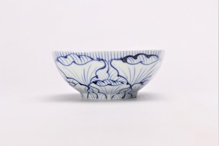 そうた窯 染付花弁紋(全面) 正角浅鉢