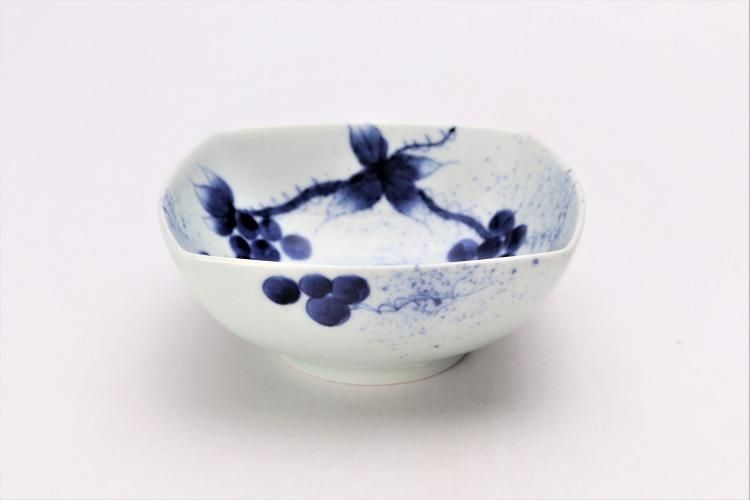 染付　ぶどう絵紋有り　2枚セット 染付ぶどう絵紋有り2枚セット