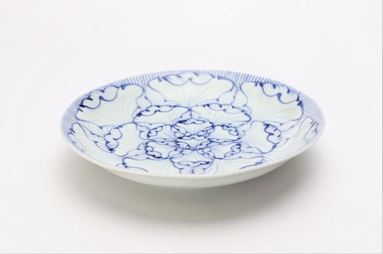 有田焼　そうた窯　花弁紋　小丼(染付)赤と青 有田焼 そうた窯 花弁紋 小丼(染付)赤と青