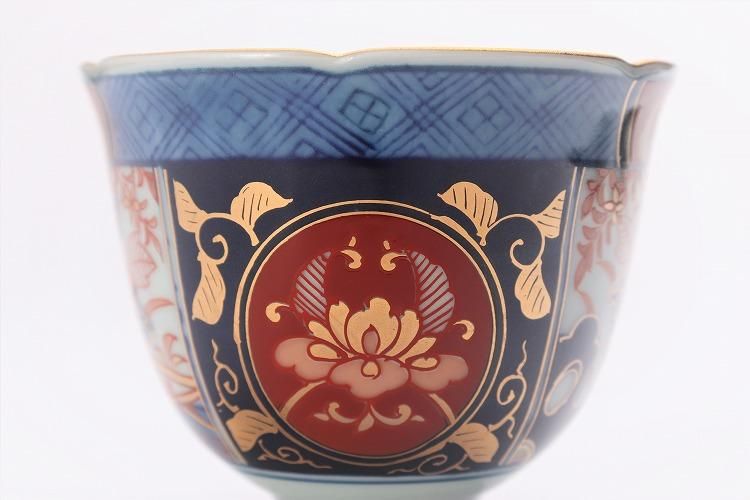 古伊万里焼 瀬兵窯 古伊万里金彩牡丹(赤) コーヒーC/S
