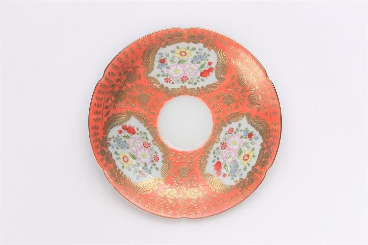 幸楽窯 錦緋色ベルサイユ コーヒーC/S