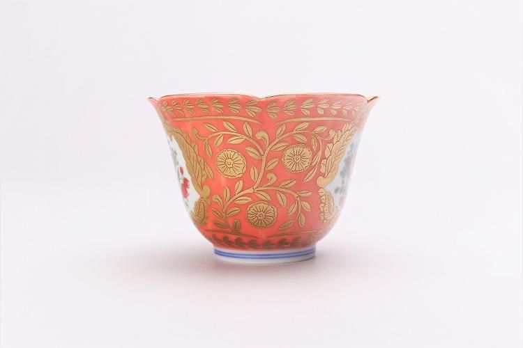 ★超美品★有田焼　幸楽窯　 ベルサイユシリーズ 錦緋色　カップ＆ソーサー ☆超美品☆有田焼 幸楽窯 ベルサイユシリーズ 錦緋色 カップ