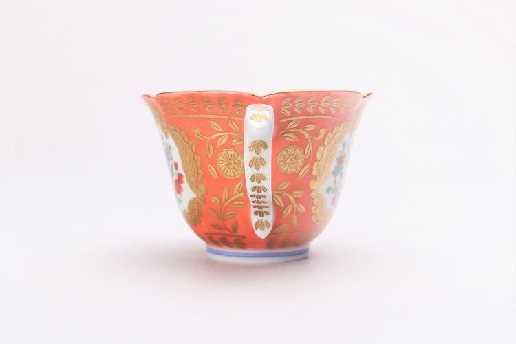 ★超美品★有田焼　幸楽窯　 ベルサイユシリーズ 錦緋色　カップ＆ソーサー Amazon.co.jp: 有田焼 幸楽窯 ベルサイユシリーズ 錦緋色 カップ