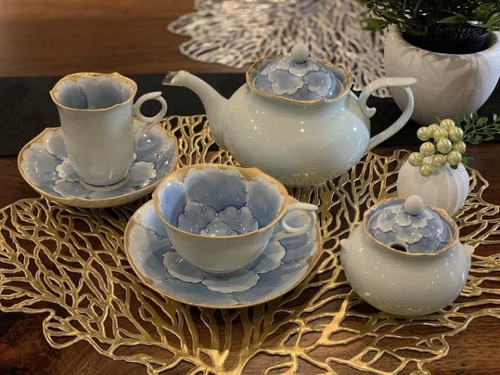文山窯 金牡丹 輪花コーヒーC/S