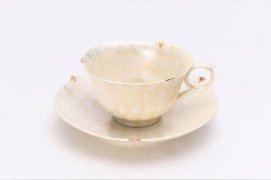 ☆楽々シリーズ　ラスターゴールド　輪花コーヒーC/S　(化粧箱入り)