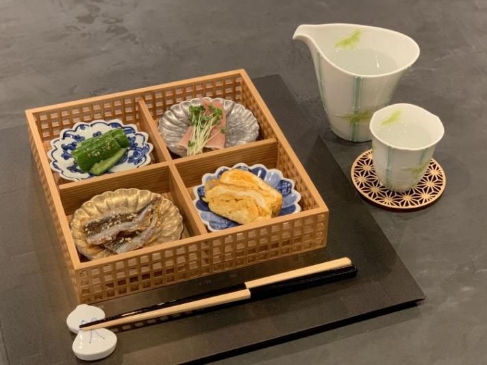 文山製陶 白釉竹 片手酒器