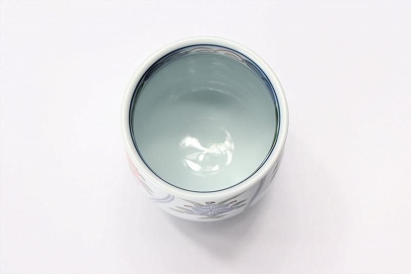 亮秀窯 錦花割 組湯呑