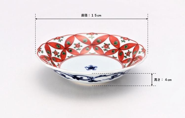 桔梗紋　六歌仙　印判皿　窓絵　染付　小皿　中皿　6枚セット 三川内焼窯元 平戸松山窯 /創作染付 桔梗渕6寸皿