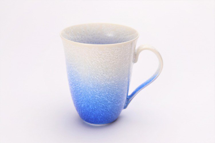 ☆真右ェ門窯　藍染水滴　マグカップ(木箱付) 画像サブ1