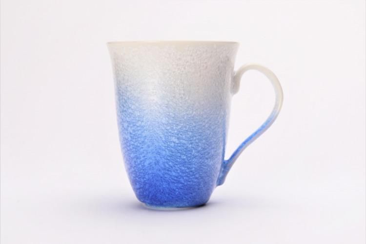 真右ェ門窯 藍染水滴 マグカップ(木箱付)