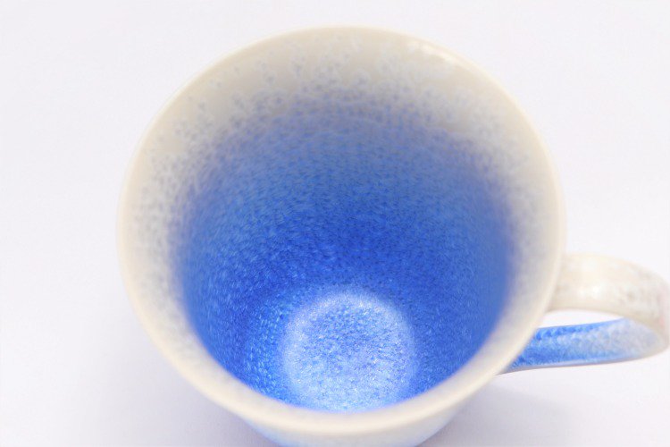 ☆真右ェ門窯　藍染水滴　マグカップ(木箱付) 画像サブ6