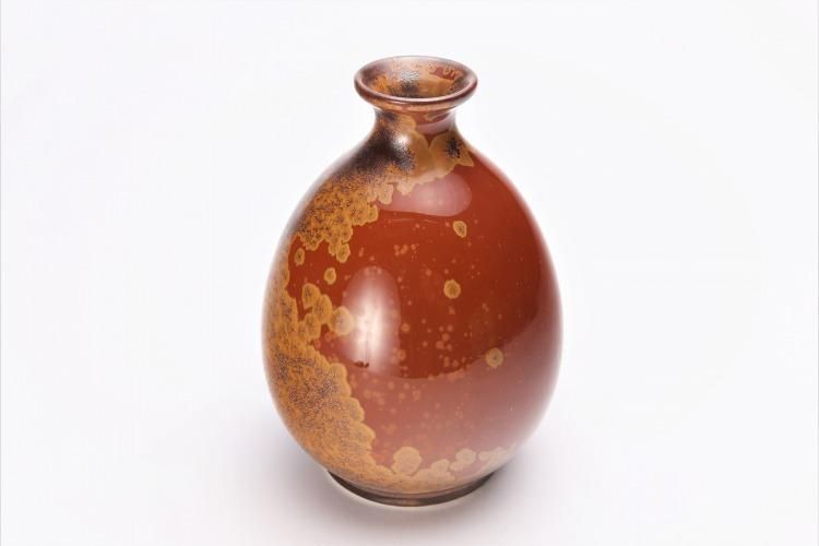 有田焼真右ェ門窯金花紋花瓶 箱付 レア品 インテリア小物
