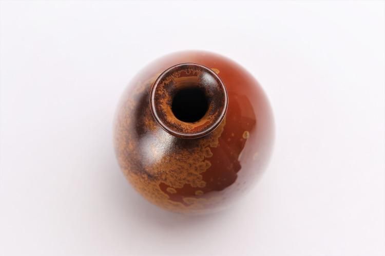真右ェ門作　金華紋茶碗　　真右エ門 真右ェ門窯 金華紋 半酒器(木箱付)