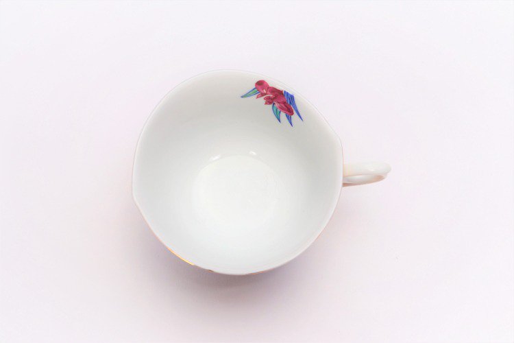 □金龍窯　金彩菖蒲　コーヒー碗(木箱付) 画像サブ6