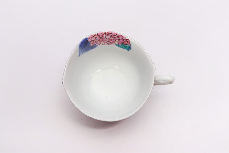□金龍窯　プラチナ紫陽花　コーヒー碗(木箱付) 画像サブ8