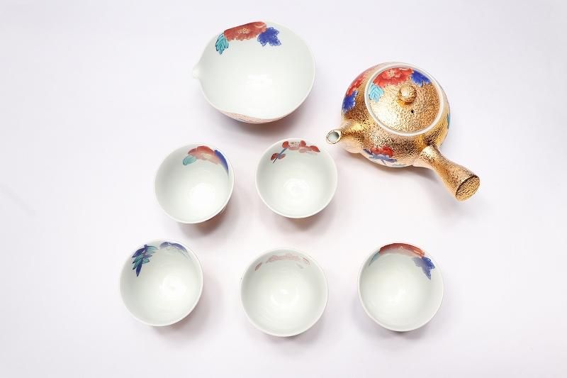 △金龍窯 金彩牡丹 茶器セット(木箱付) - 有田焼の通販サイト 丸 △金龍窯 金彩牡丹 茶器セット(木箱付) - 有田焼の通販サイト 丸