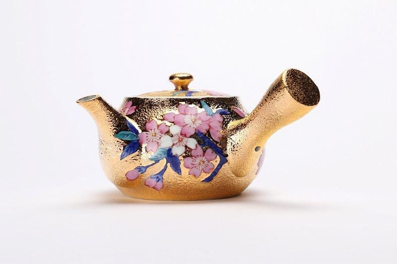 金龍窯 金彩桜 茶器セット(木箱付) 金龍窯 金彩桜 茶器セット(木箱付)