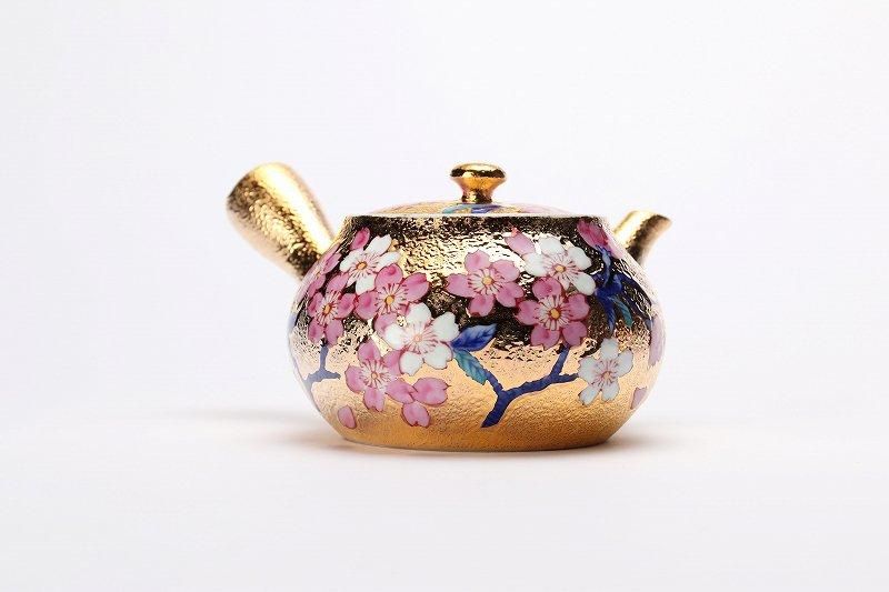 金龍窯 金彩桜 茶器セット(木箱付) 金龍窯 金彩桜 茶器セット(木箱付)