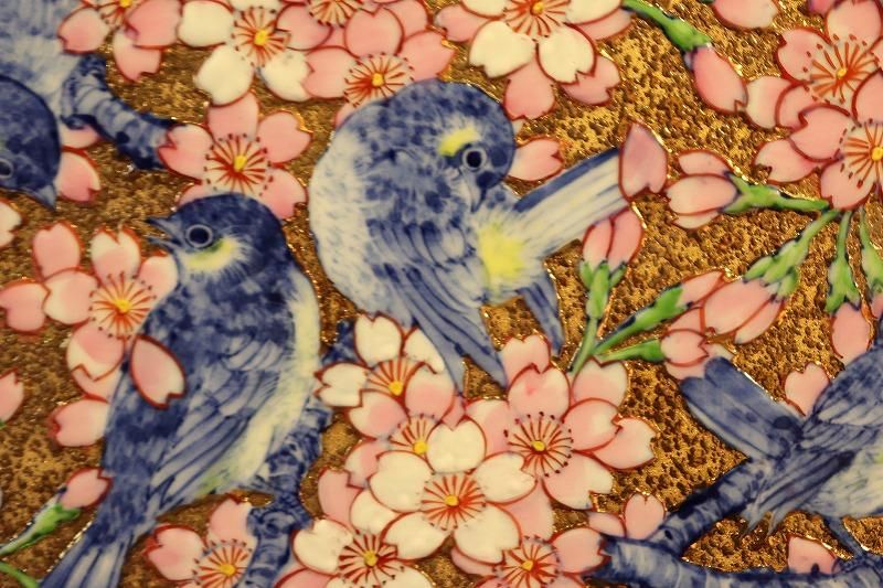 □金龍窯 金彩桜花鳥六ツ切陶額 - 有田焼の通販サイト 丸兄商社 □金龍窯 金彩桜花鳥六ツ切陶額 - 有田焼の通販サイト 丸兄商社