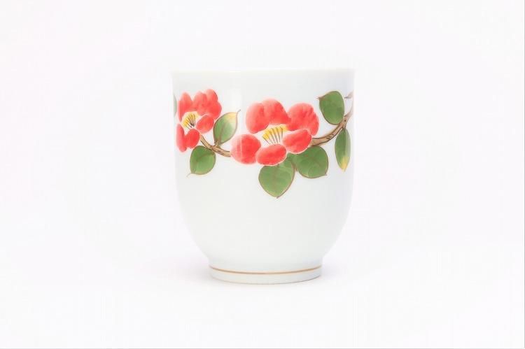 茶道具 椿花絵 茶碗 茶道具 椿花絵 茶碗