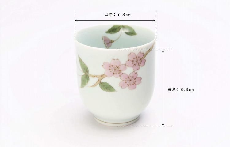 誕生花シリーズ 桜 湯呑 (4月誕生花)