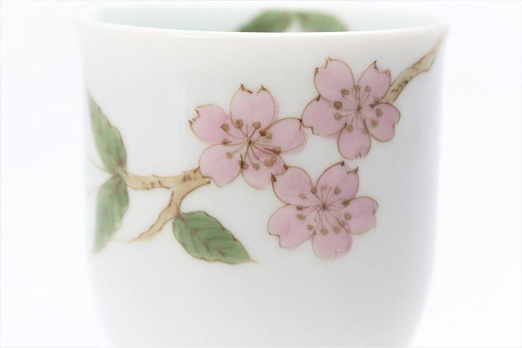 誕生花シリーズ 桜 湯呑 (4月誕生花)