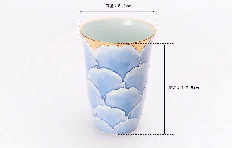 ☆楽々シリーズ　金牡丹　茶碗・フリーカップセット　(化粧箱入り) 画像サブ12
