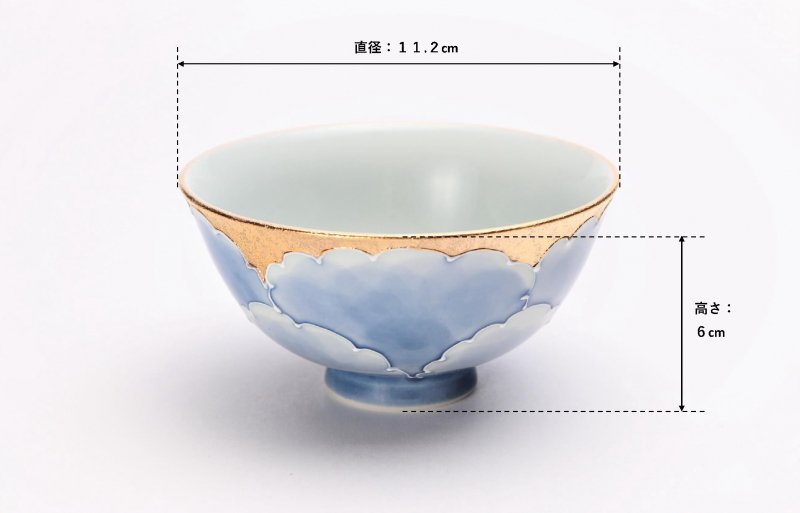☆楽々シリーズ　金牡丹　茶碗・フリーカップセット　(化粧箱入り) 画像サブ6
