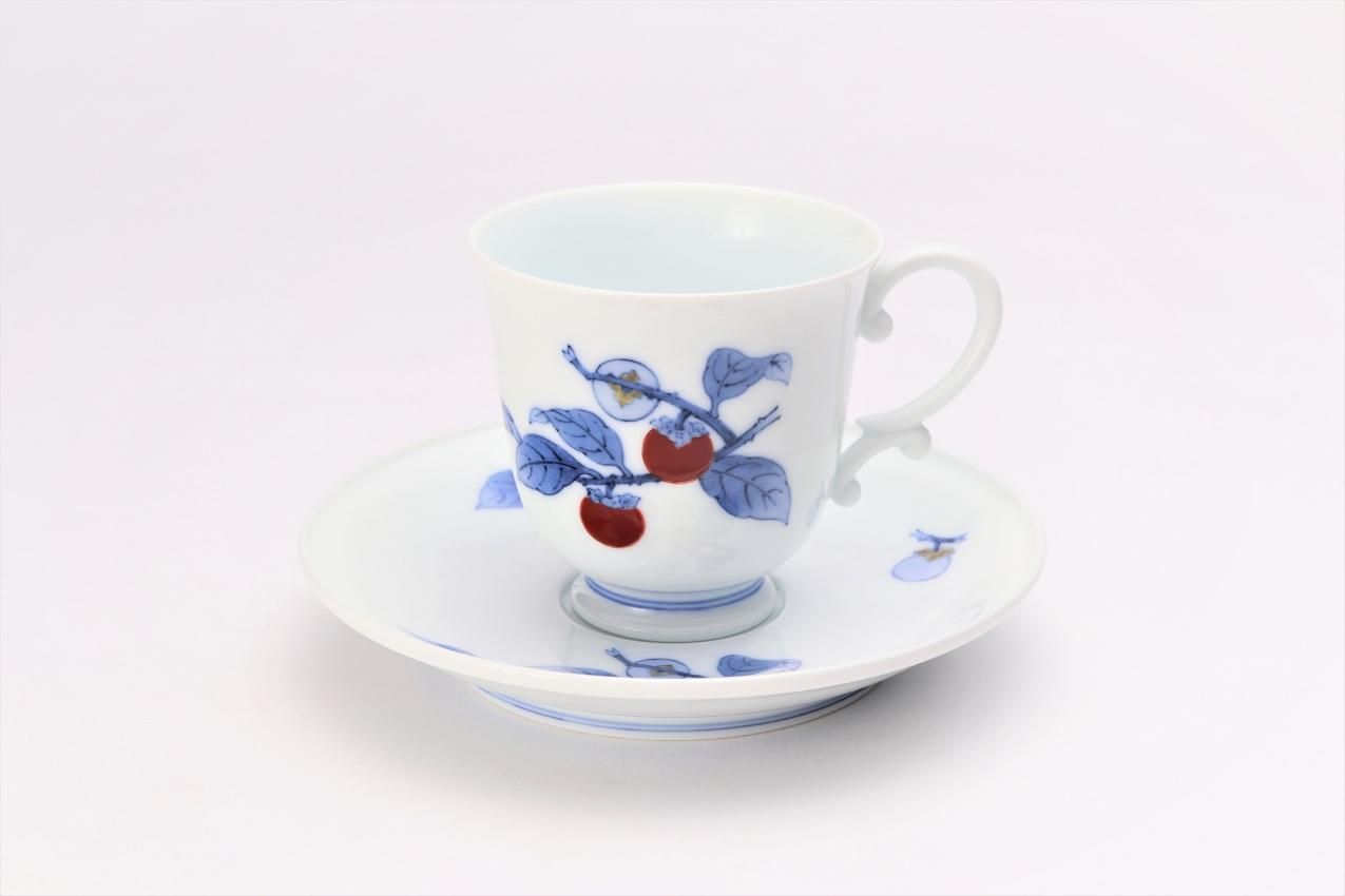 十四代 酒井田 柿右衛門 錦 柿文 珈琲碗 陶芸 | yucca.com.mx