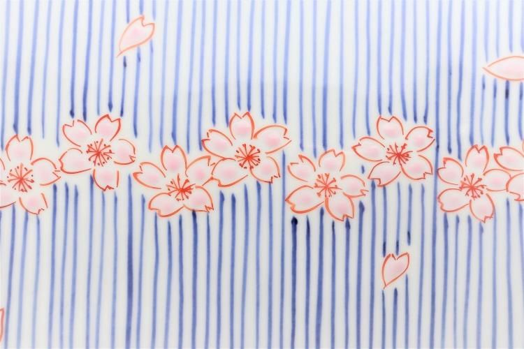 そうた窯｜染付桜祥瑞正角皿
