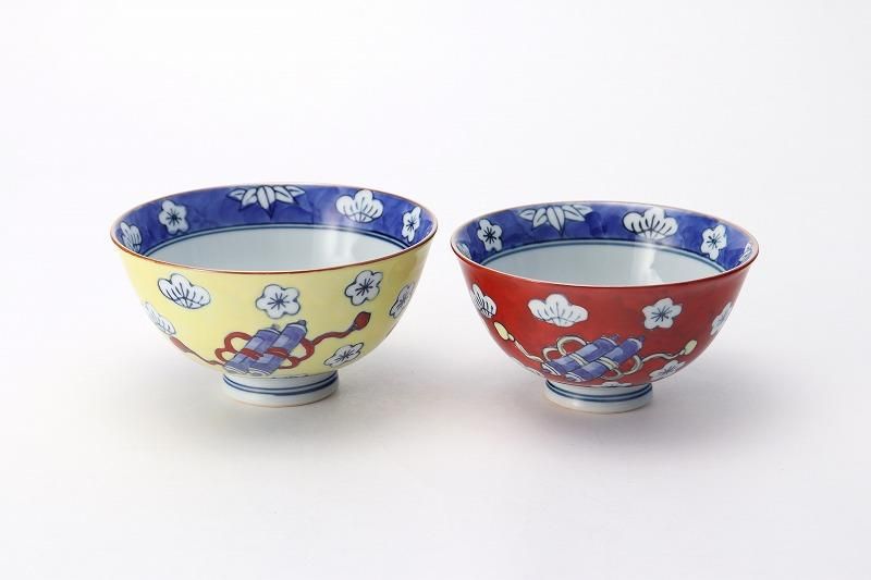（お得な特別割引価格） 徳七窯 染錦宝袋茶付 ペア その他