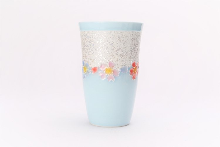 ☆楽々シリーズ　水釉花つなぎラスター　フリーカップ　(化粧箱入り) 画像サブ1