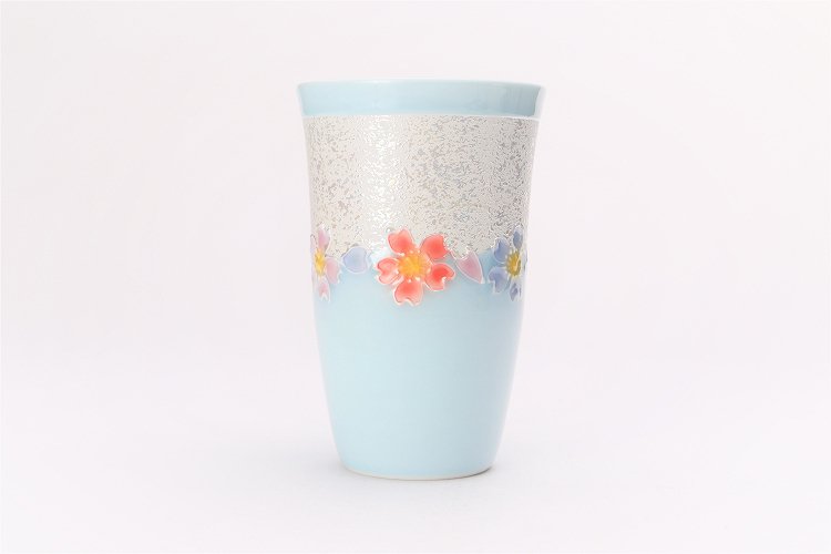 ☆楽々シリーズ　水釉花つなぎラスター　フリーカップ　(化粧箱入り) 画像サブ2