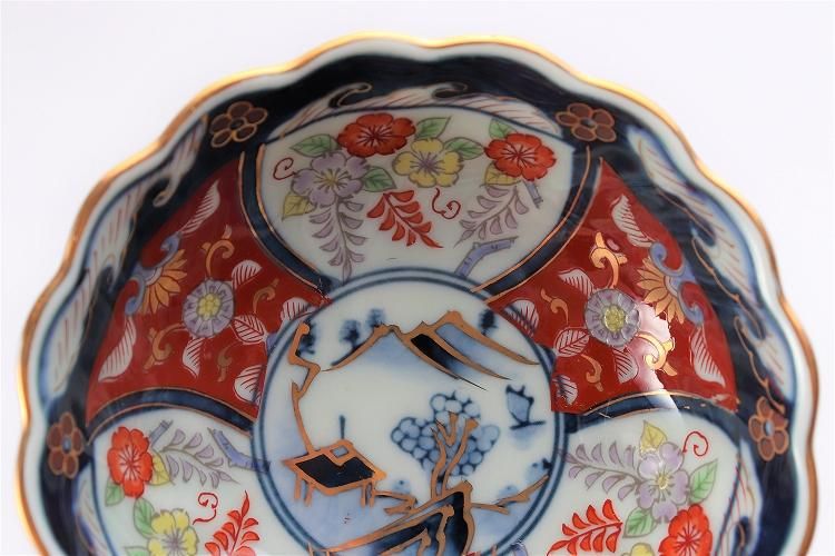 瀬兵窯 古伊万里菊割小鉢 瀬兵窯 古伊万里菊割小鉢