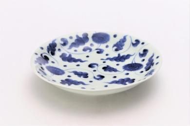 ☆そうた窯　染付菊唐草　6.5寸深皿