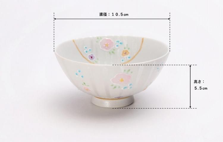 楽々シリーズ 花すだれ ミニ茶碗 化粧箱入り