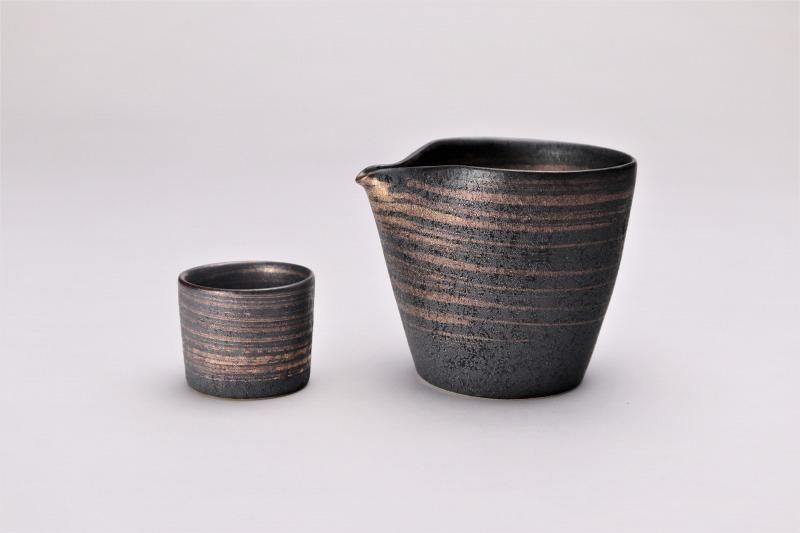 コタロウ 有田焼陶悦窯　晶金ひとかすり　三つ組小付 fit=scale-down,w=1200