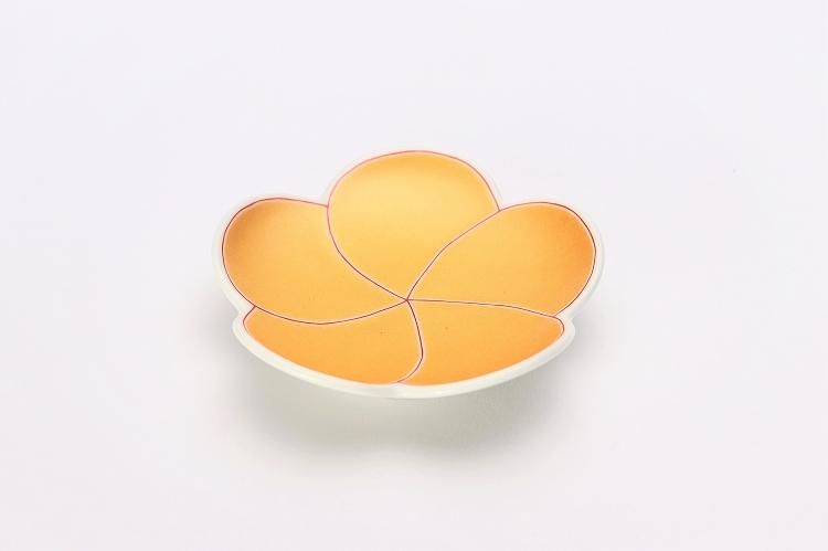 幸楽窯 錦金彩梅形小皿