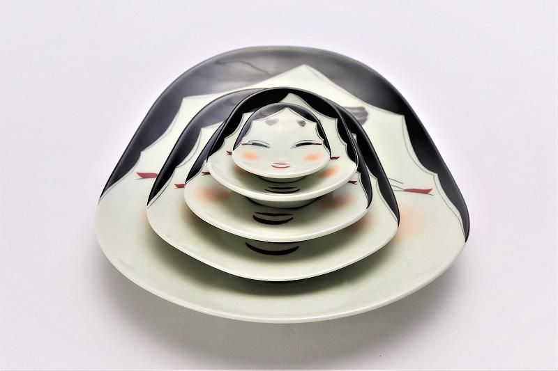 2025新入荷 幸楽窯 錦おふくさん 箸置き 食器
