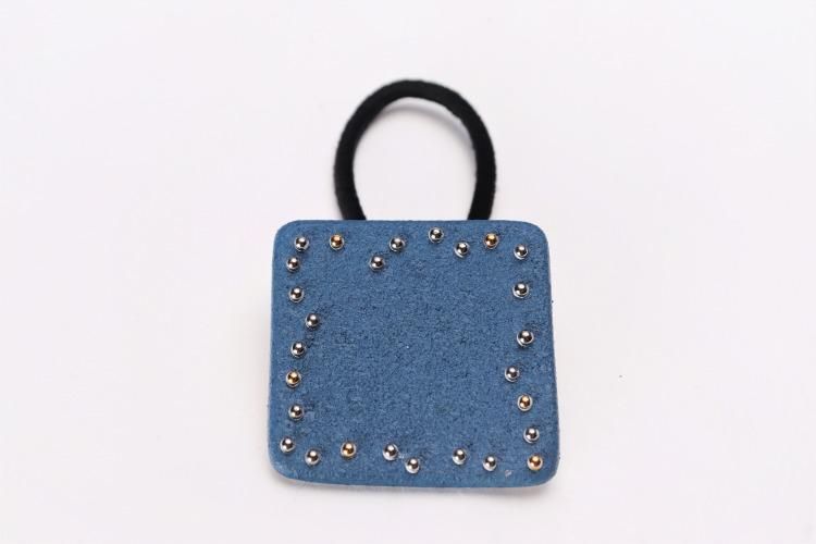 〇楽々シリーズ スタッズ(青) ヘアゴム(大) - 有田焼の通販