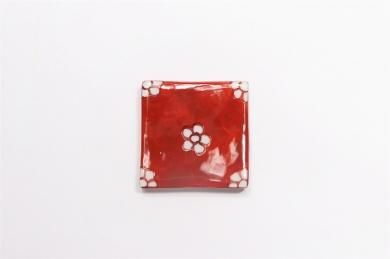 ☆古鈴陶芸社　箸置き 赤小梅