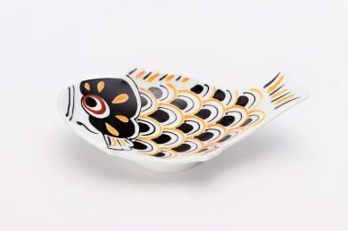 ☆田森陶園　錦鯉のぼり(ﾏｺﾞｲ) 魚小付