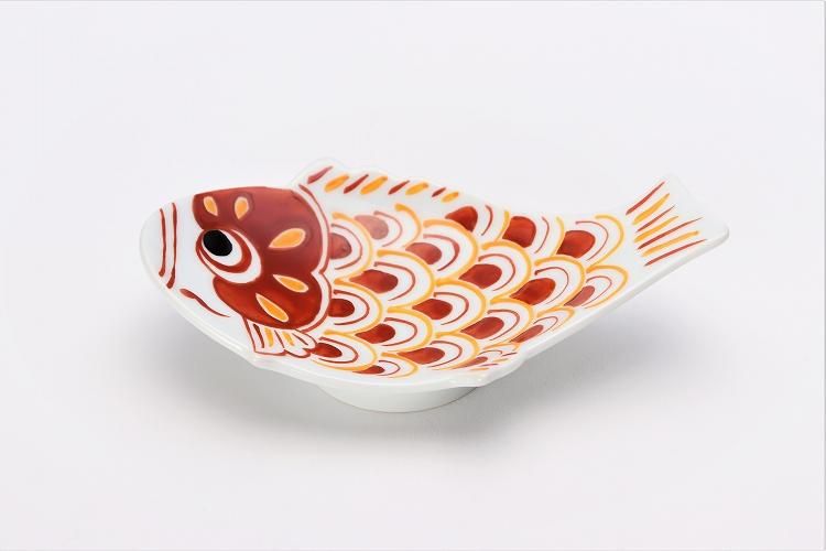 田森陶園 錦鯉のぼり ヒゴイ 魚小付 田森陶園 錦鯉のぼり ヒゴイ 魚小付